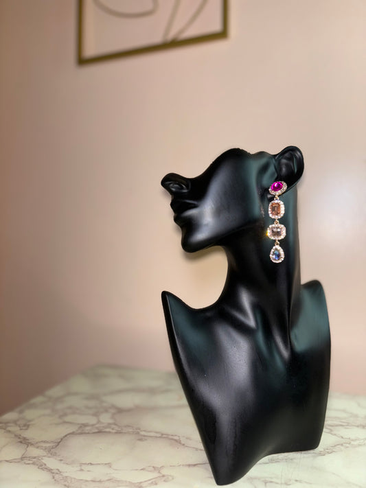 Multicolored Stone Earrings