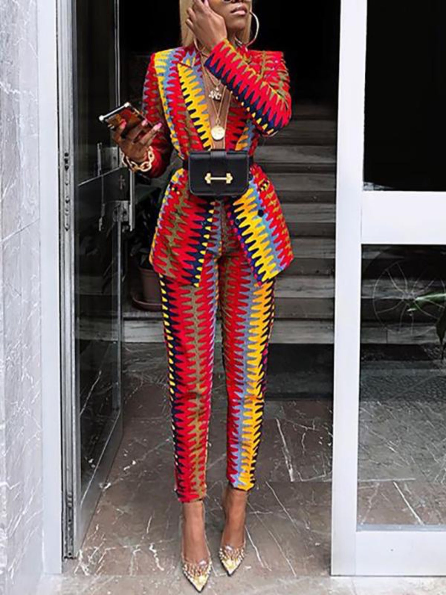 Geometric Pattern Suit