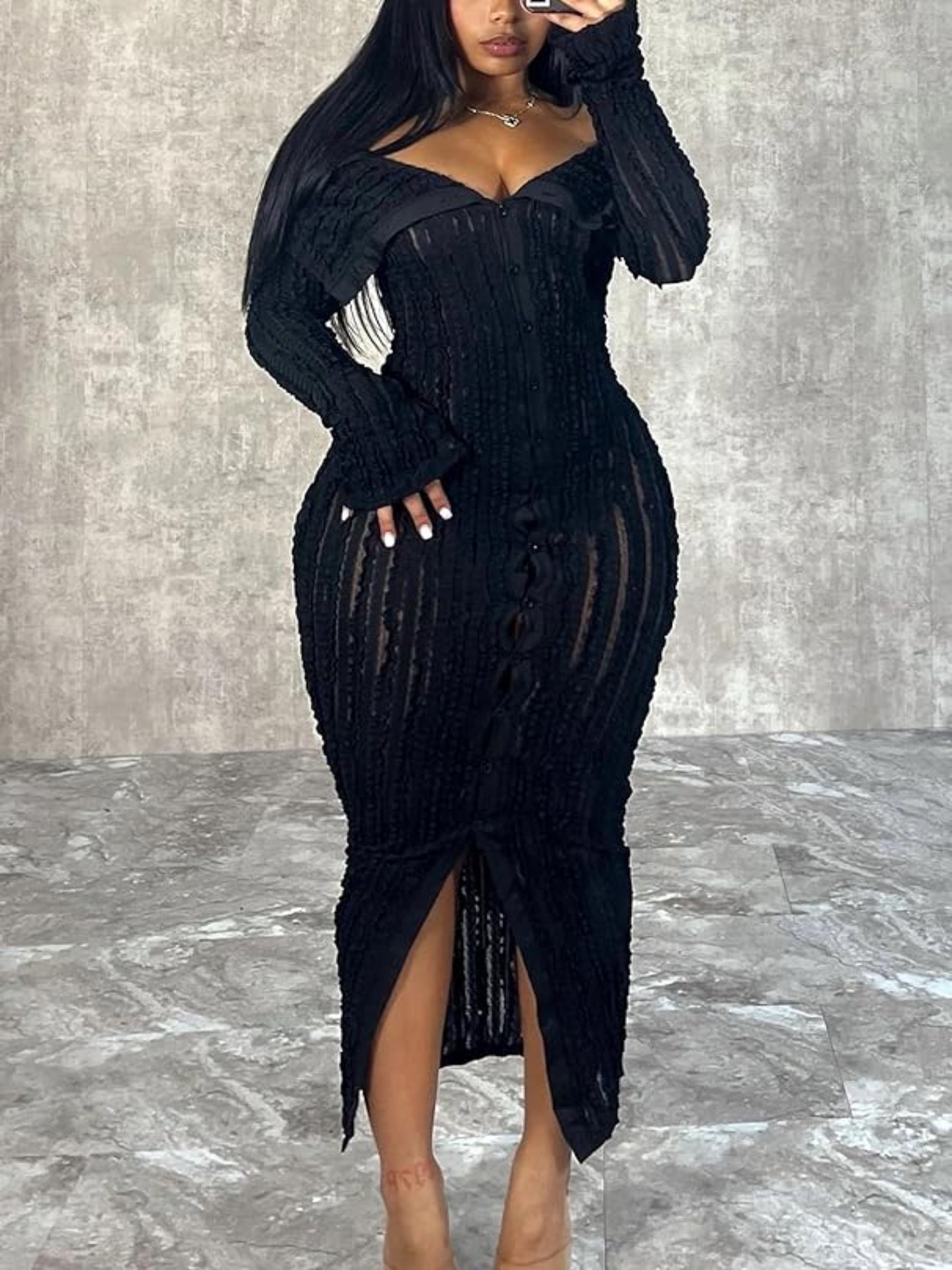 Little Black Shirt Dress NURICHE Little Black Shirt Dress NURICHE